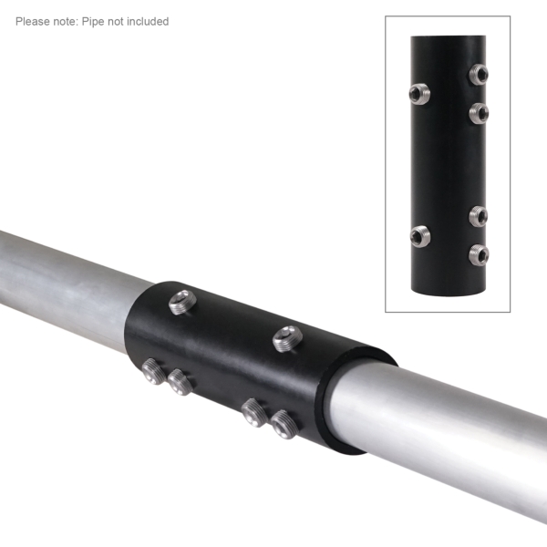 elumen8 Aluminium 48mm Scaffold Tube Joiner - Black