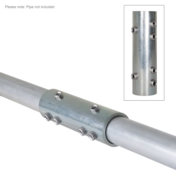 elumen8 Aluminium 48mm Scaffold Tube Joiner - Zinc