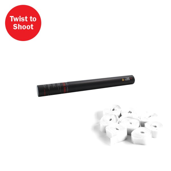 Confetti-Maker Handheld Streamer Cannon 50cm White