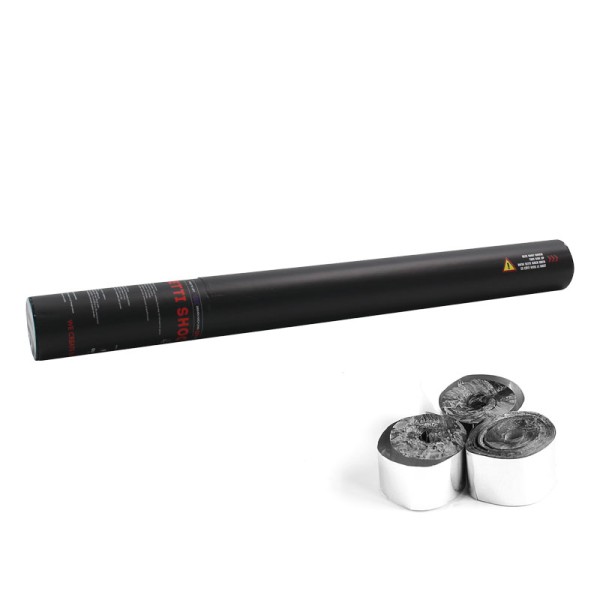Confetti-Maker Handheld Streamer Cannon 80cm Silver
