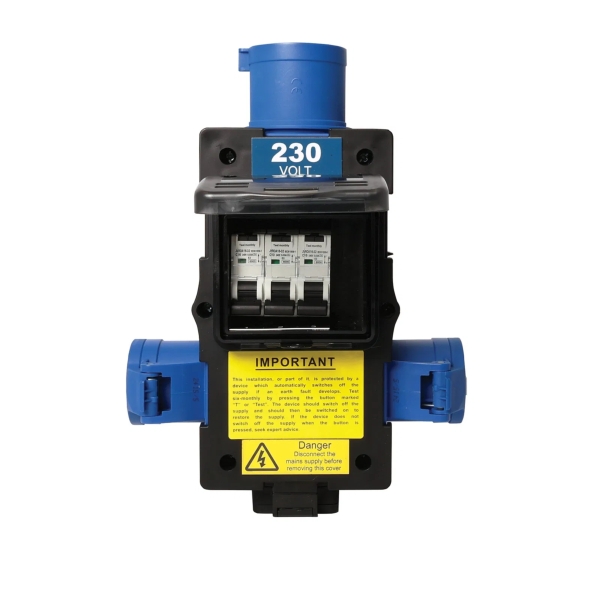 PCE St Anton Distribution Box 32A 240V In, 3 x 16A 240V Out