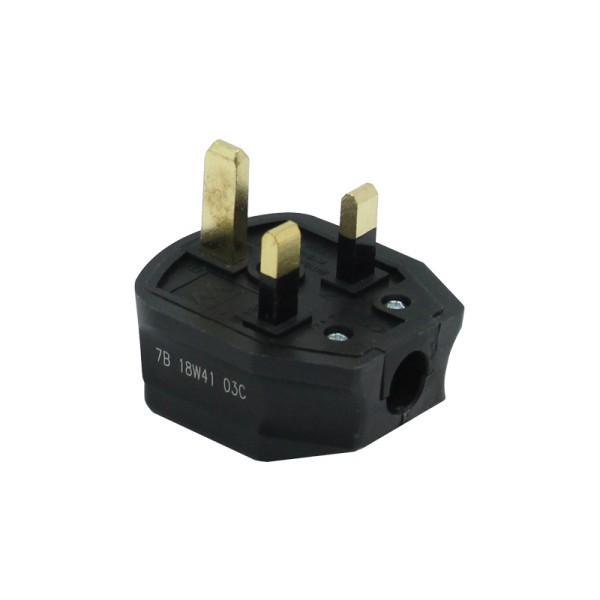 MasterPlug 13A HD Mains Plug, Black (7B)