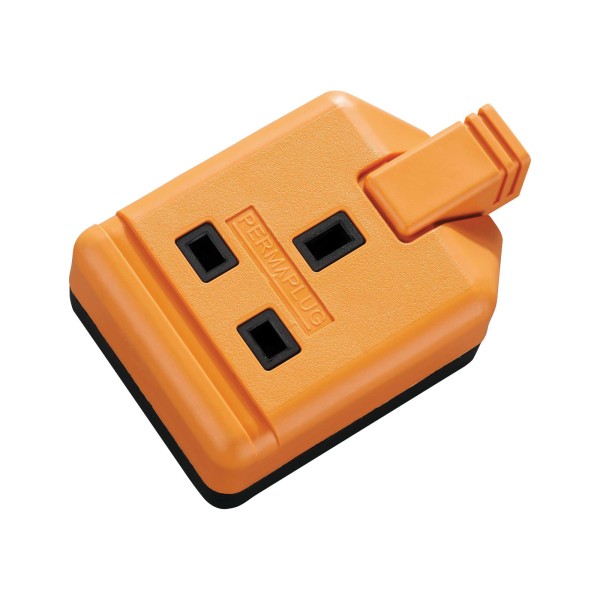 MasterPlug 1 Gang 13A HD Mains Socket, Orange (ELS13O)