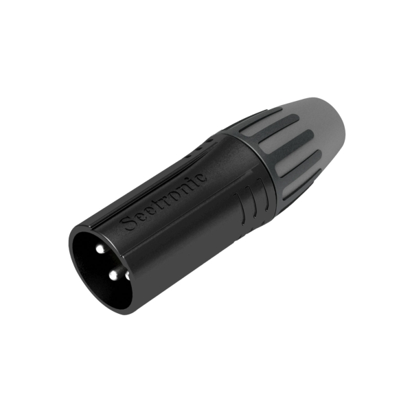 Seetronic 3-Pin Male XLR - Black (SCMM3-B)