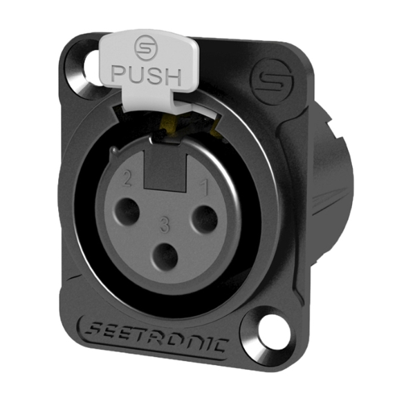 Seetronic MK3F2C-B XLR 3-Pin Chassis Socket - Black