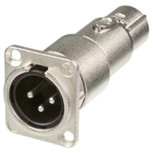Neutrik NA3MDF Male to Female 3-Pin XLR Feedthrough Adaptor