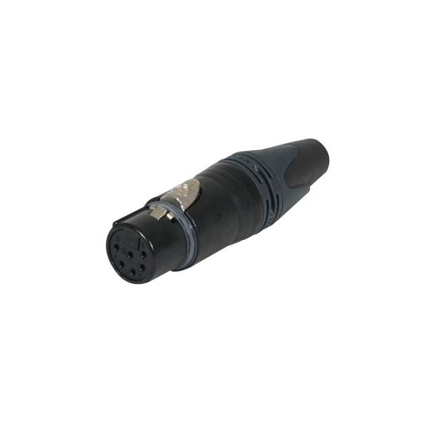 Neutrik XLR 6-Pin Female Cable Socket Black NC6FXX-BAG