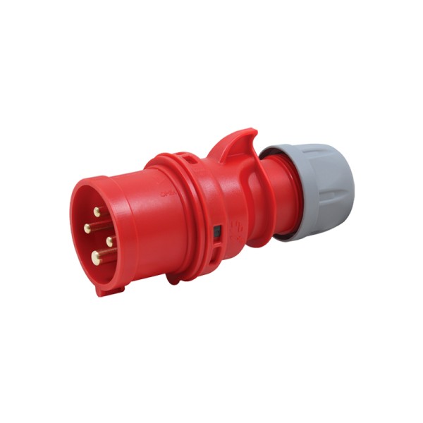 Red 16A C Form 415V 3P+E Plug (014-6)