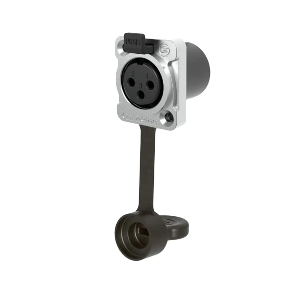 Seetronic K3F2C-W-67 IP67 3-Pin Female Chassis Connector