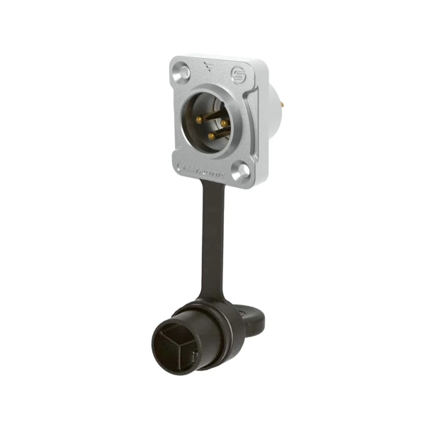 Seetronic J3F2C-W-67 IP67 3-Pin Male Chassis Connector