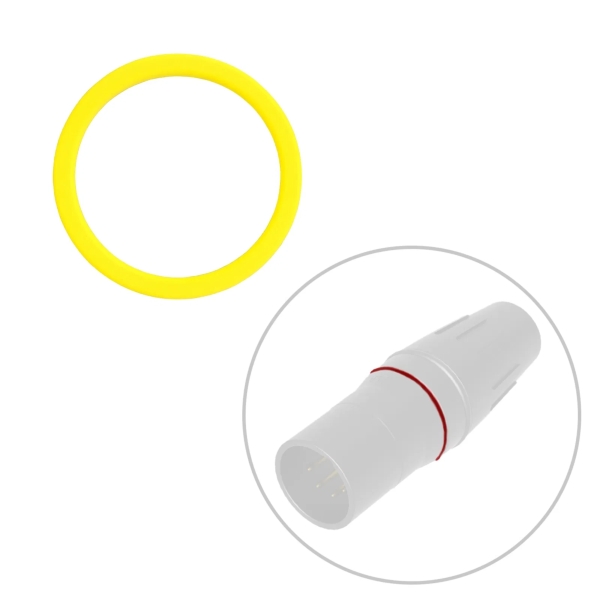 Seetronic SCH-RING-YE H-Series XLR Colour Coding Ring - Yellow (Pack of 50)
