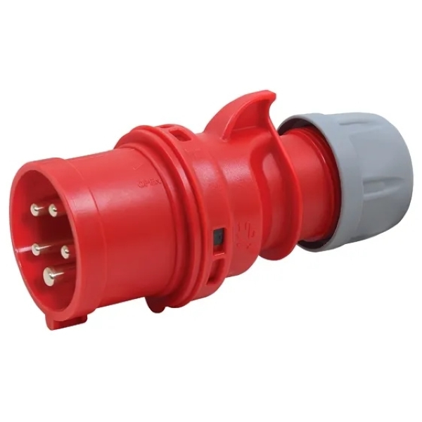 Red 16A C Form 415V 3P+N+E Plug (015-6)