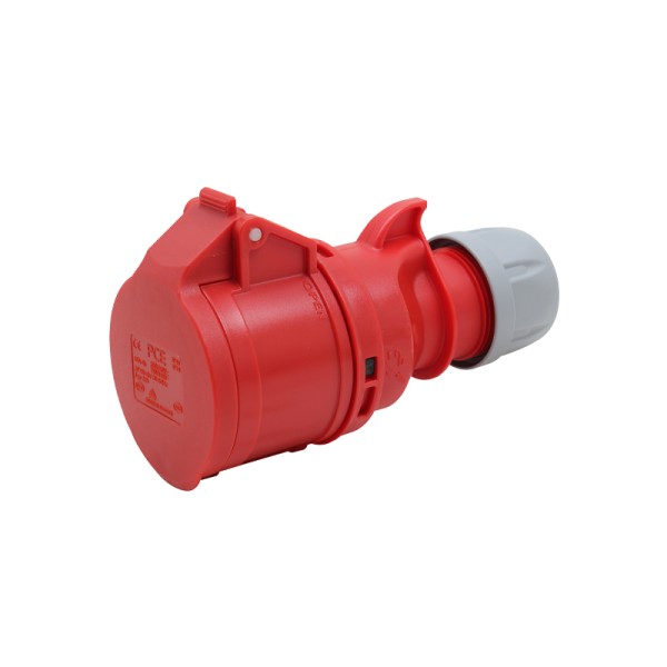 Red 16A C Form 415V 3P+N+E Socket (215-6)