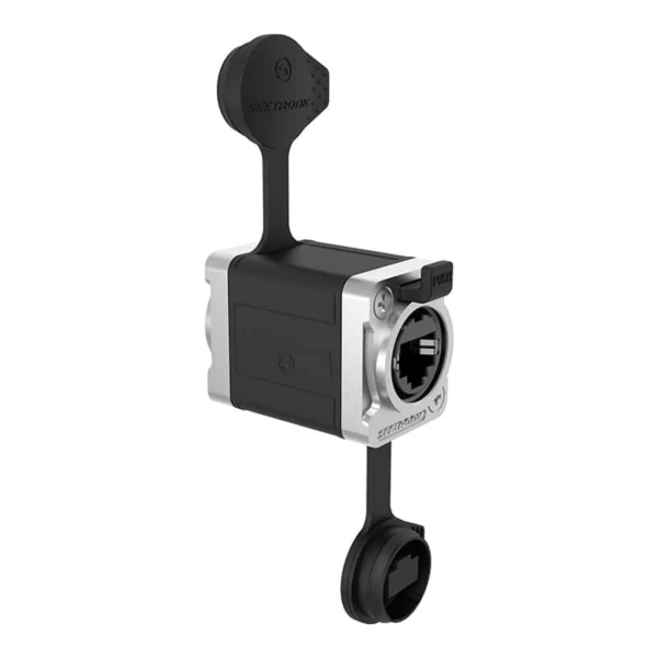 Seetronic SE8FF-02-C6A RJ45 CAT6A EtherCON Feedthrough Coupler - IP65