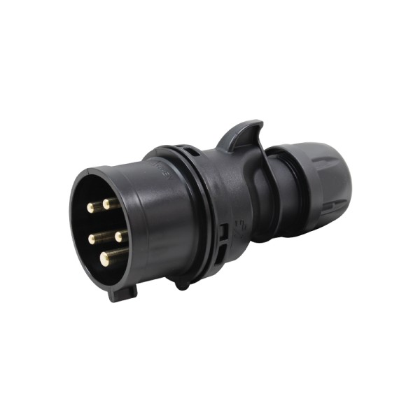 Red 16A C Form 415V 3P+N+E Plug - Black (015-6x)