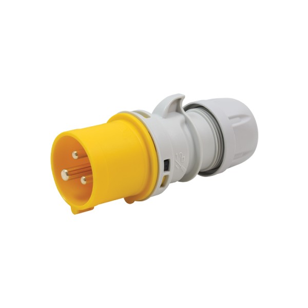 Yellow 16A C Form 110V 2P+E Plug (013-4)
