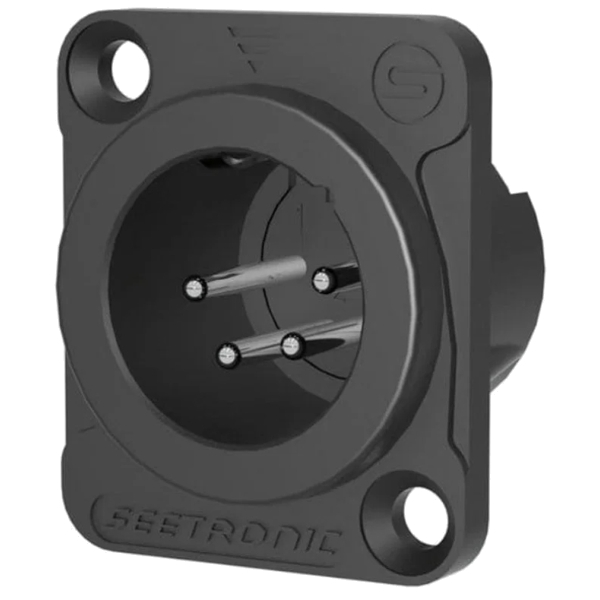 Seetronic MJ4F2C-B 4-Pin XLR Male Chasis Connector