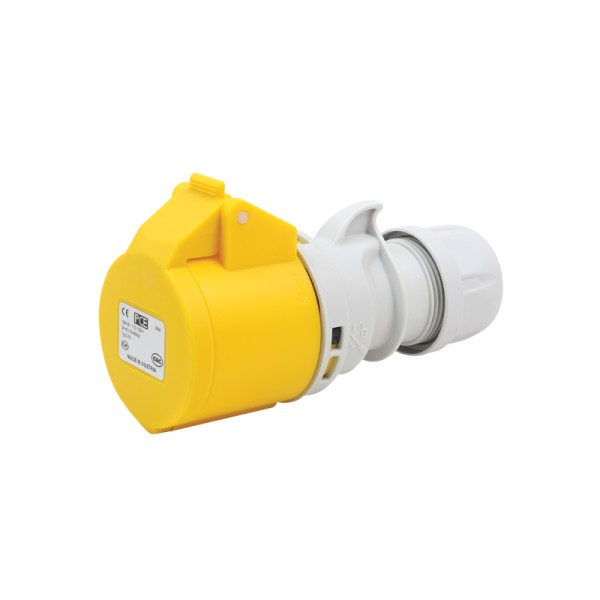Yellow 16A C Form 110V 3P+E Socket (214-4)