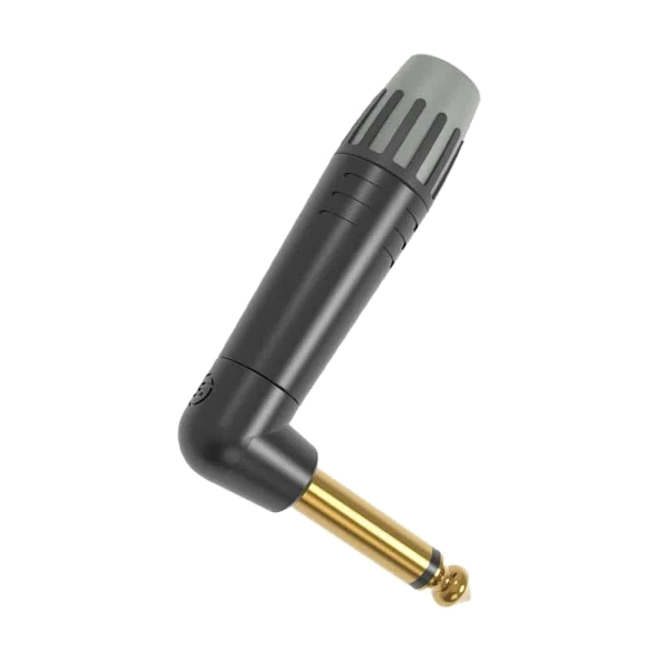 Seetronic MP2RX-BG 2-Pole 6.3mm (1/4-Inch) Right Angle Mono Jack Plug - Black
