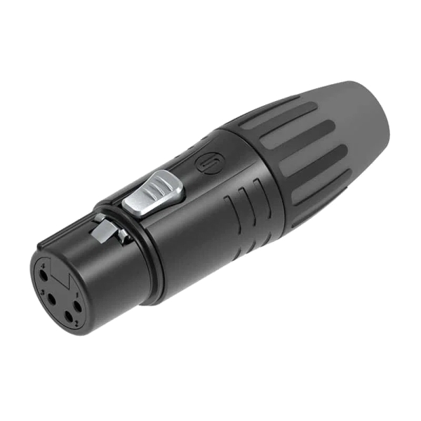 Seetronic SCMF4-BG 4-Pin Female XLR Cable Connector - Black