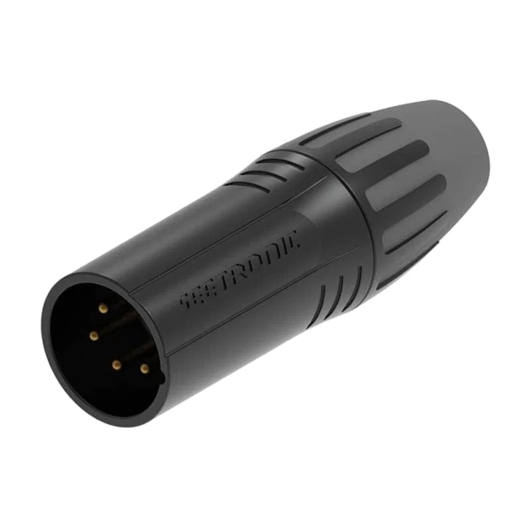 Seetronic SCMM4-BG 4-Pin Male XLR Cable Connector - Black