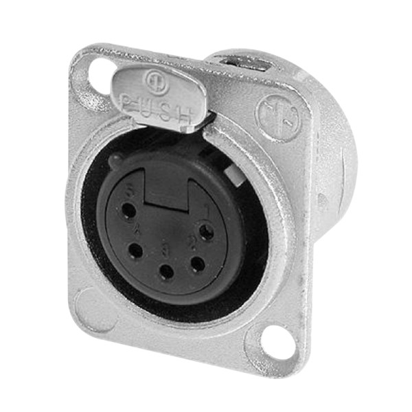 Neutrik NC5FDL1 5-Pin XLR Female Chassis Socket