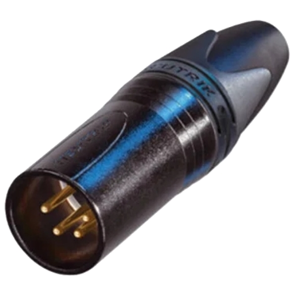 Neutrik NC4MXX-B 4-Pin XLR Male Cable Connector - Black