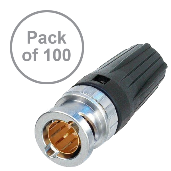 Neutrik NBNC75BLP9-D BNC Connector, rearTWIST Pack of 100