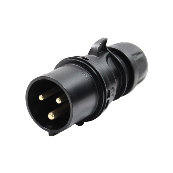 PCE 32A 230V 2P+E Black Plug (023-6X)