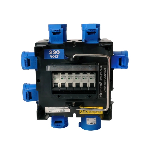 IMST Distribution Box 32A 240V In, 6 x 16A RCBO Out