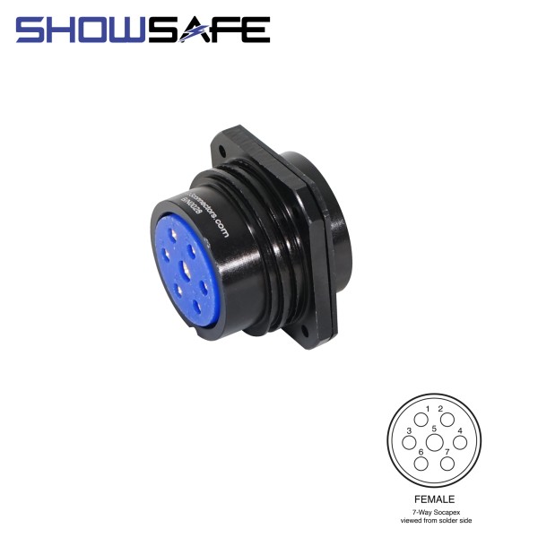 Showsafe Socapex 7-Pin Panel Female Socket - P7-PF-S-UL