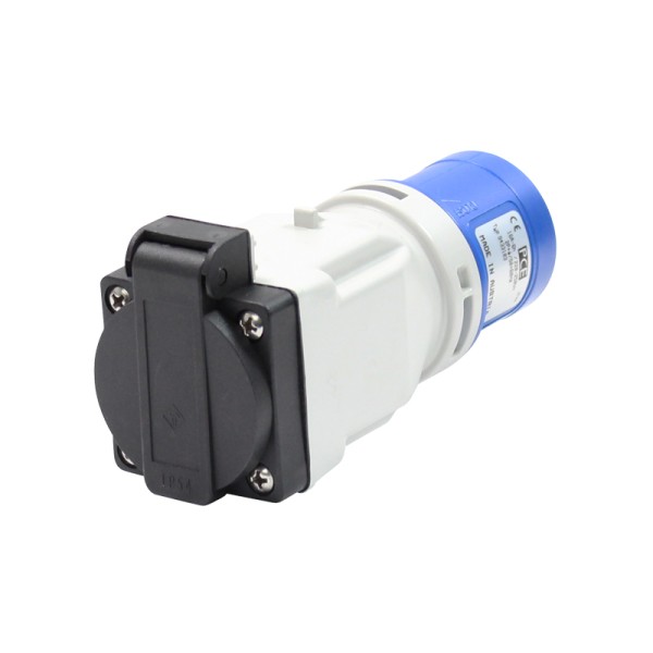 PCE 16A 230V 2P+E Plug to 13A Socket (9433103)