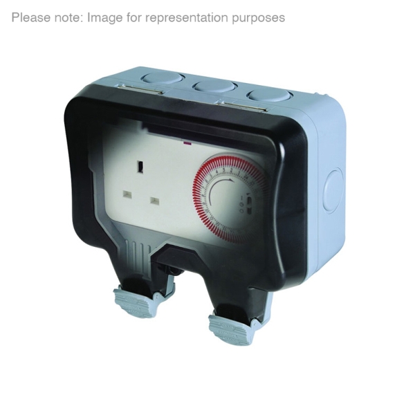 Masterplug IP66 13A Timer Socket (WP23TM24)