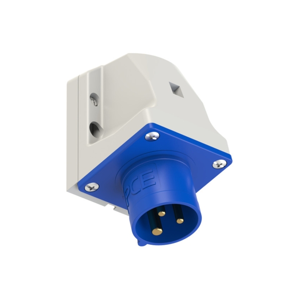 PCE 16A 230V 2P+E Wall Mount Inlet (513-6)