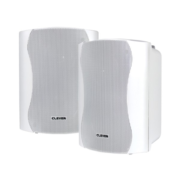 Clever Acoustics WPS 35T White 100V Weatherproof Speakers (Pair)