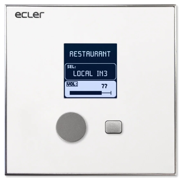 Ecler eMCONTROL1 Digital LCD Remote Wall Controller for HUB Series Ecler eMCONTROL1 Digital LCD Remote Wall Controller for HUB Series