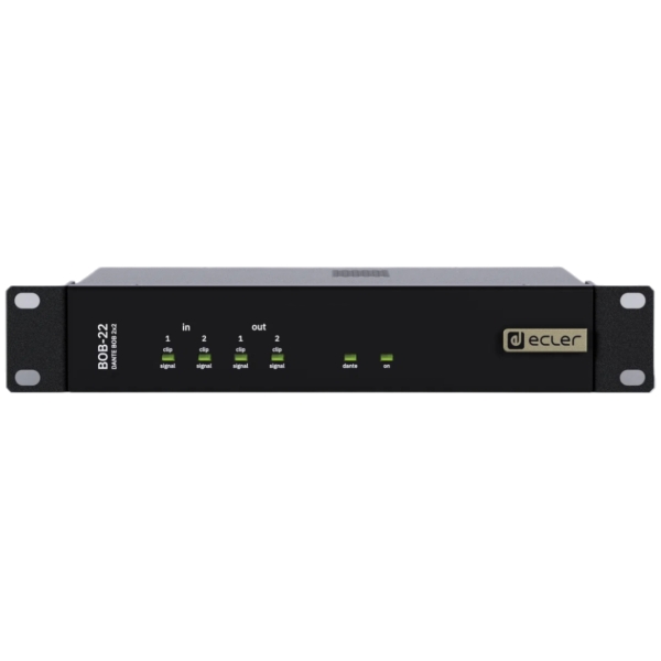 Ecler BOB-22 Dante Interface with 2 Inputs & 2 Outputs
