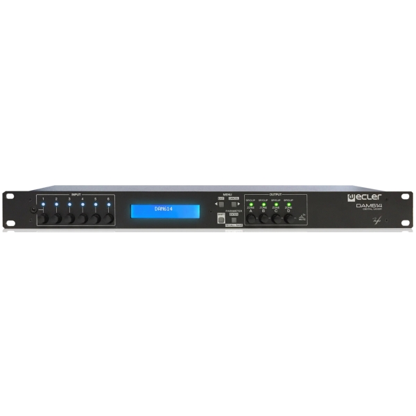 Ecler DAM614 6 Input / 4 Zone Programmable Digital Rack Mixer / Zone Controller