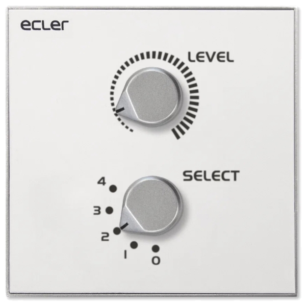 Ecler WPaVOL-SR Remote Wall Panel Volume Control with Source Selector