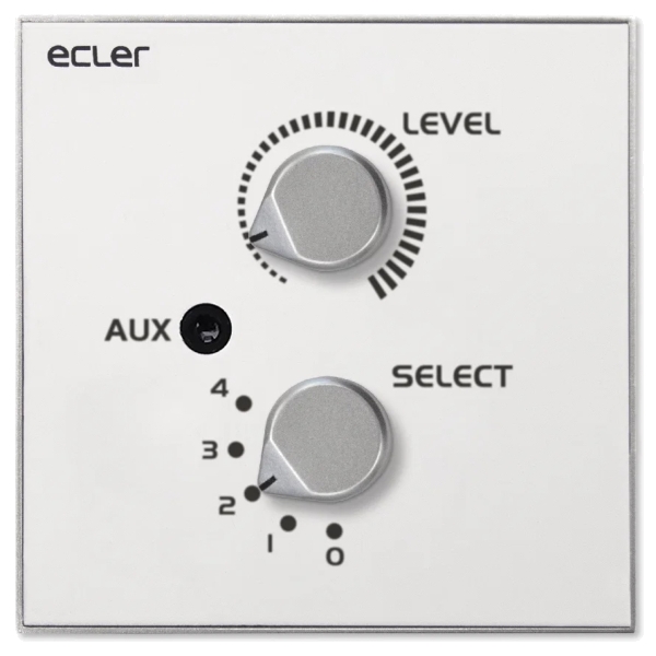 Ecler WPaVOL-SR-J Remote Wall Panel Volume & Source Selector with Mini Jack Input