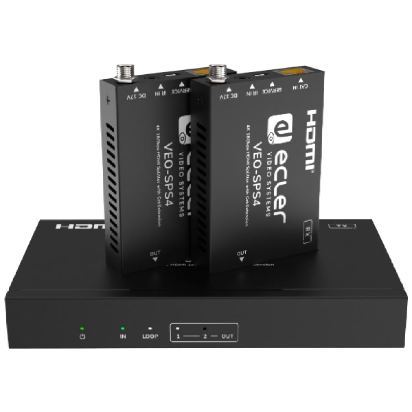 Ecler VEO-SPS42 4K Zero Latency 2-Way CAT6 Extender/Splitter Kit (up to 70m)