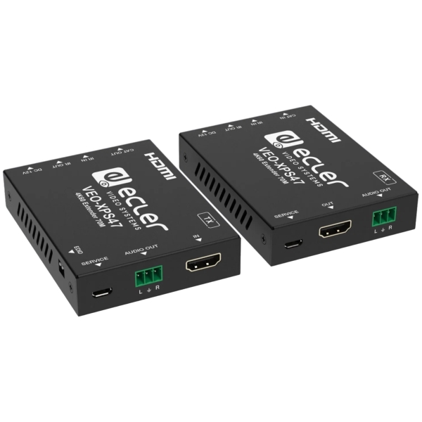 Ecler VEO-XPS47 4K Zero Latency Single CAT6 Extender Kit (up to 120m)
