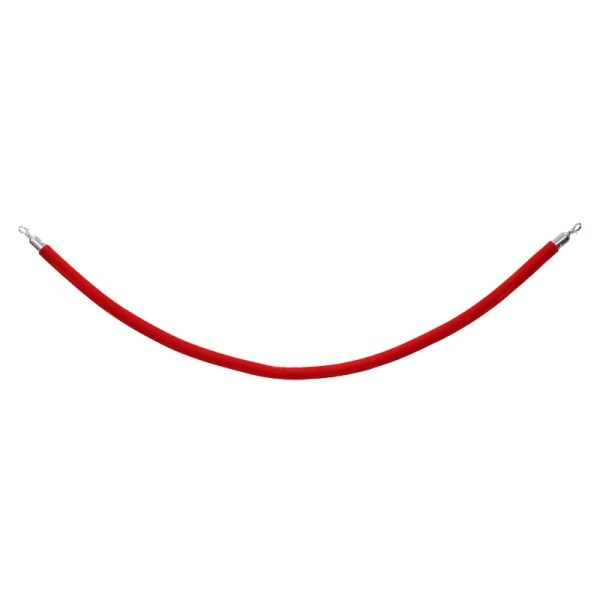 elumen8 Chrome Barrier Rope, Red Velvet