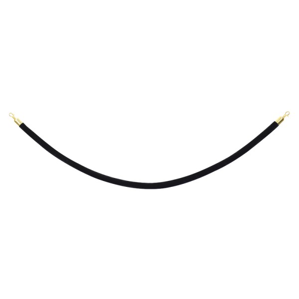 elumen8 Gold Barrier Rope, Black Velvet