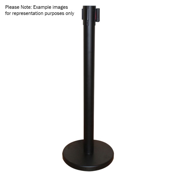 elumen8 Retractable Barriers - Black Pole / Black Strap (Set of 2)