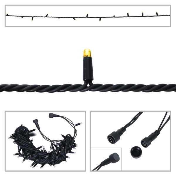 elumen8 Rubber Connectable LED String Light WW, 10m