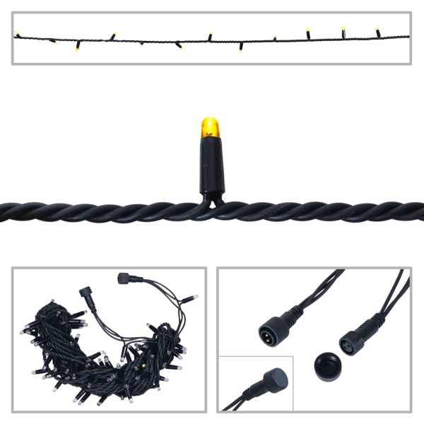 elumen8 Rubber Connectable, Dimmable LED String Light, IP65 - Vintage White - 20M