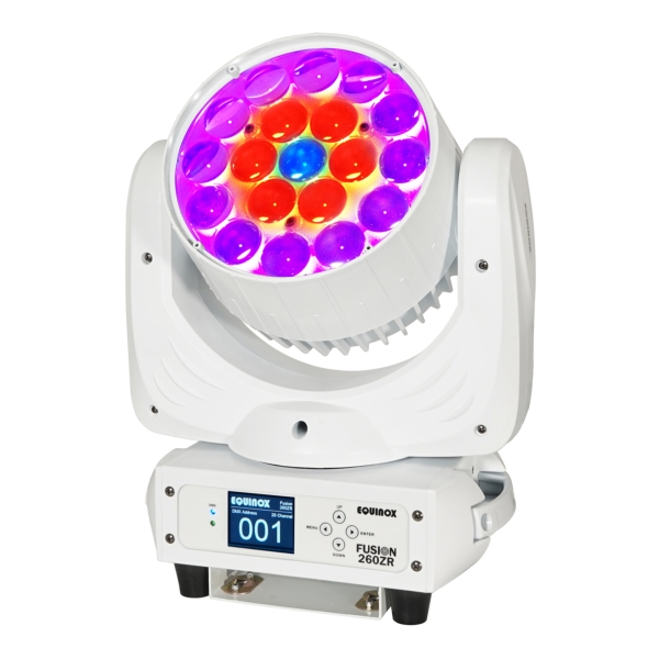 Equinox Fusion 260ZR RGBW LED Wash Moving Head - White