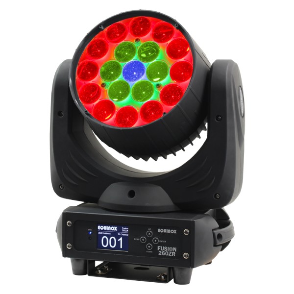 Equinox Fusion 260ZR RGBW LED Wash Moving Head - Black