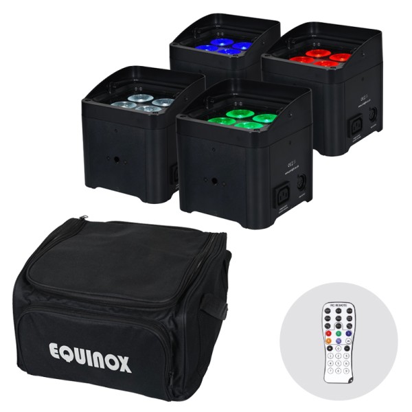 Equinox Colour Raider Lithium Battery Uplighter Pack - Black